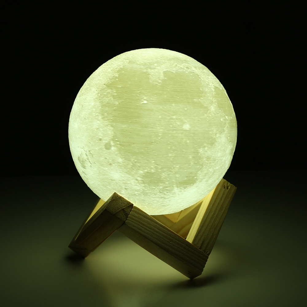 TaffLED Dekorasi Rumah Lampu Tidur Bulan 3D Print Moonlight 8cm - PTH