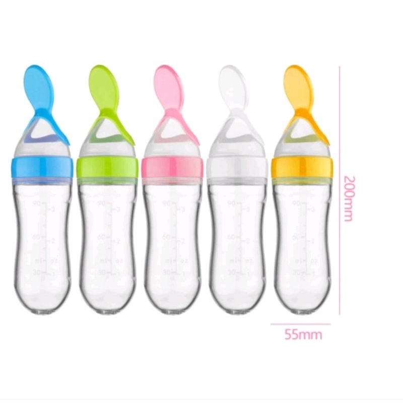 Botol Dot Silicone Sendok Makan Bayi