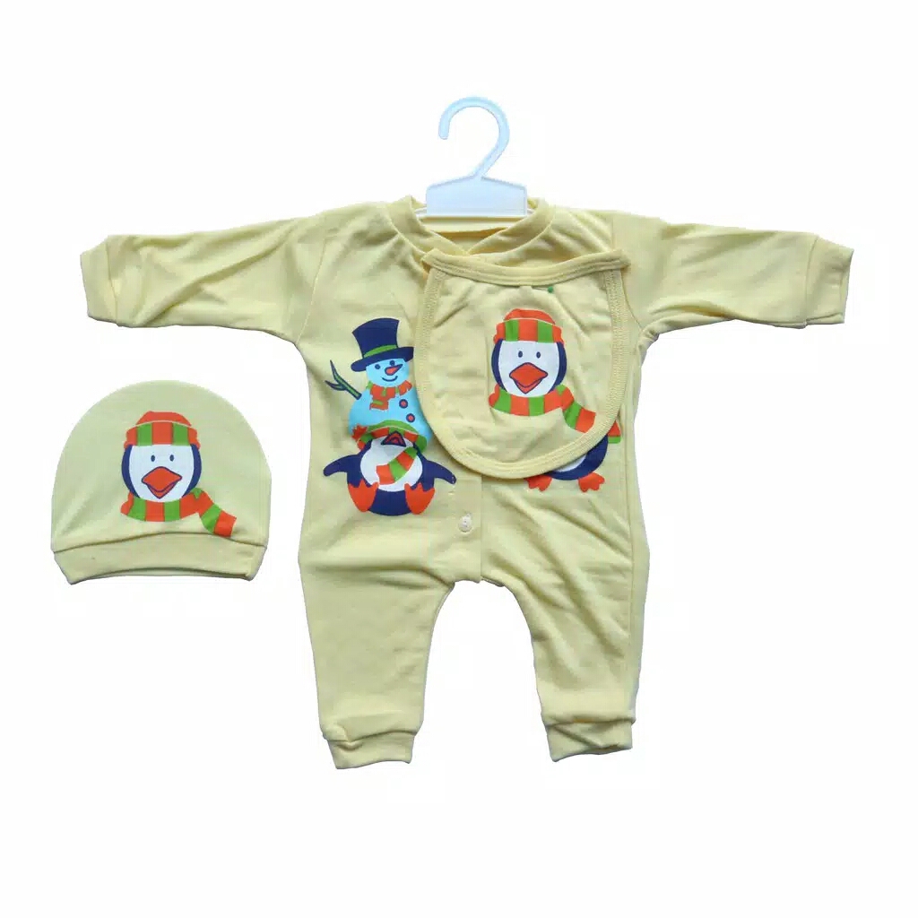 Set Hanger Baju Kodok, Panjang Jumper Tutup Kaki Sleepsuit Set Topi Slabber Motif Harga Grosir DK