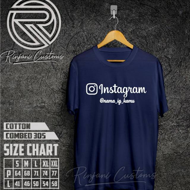 KAOS INSTAGRAM GRATIS NAMA IG KAMU/KAOS INSTAGRAM TERBARU KEREN/BISA COD
