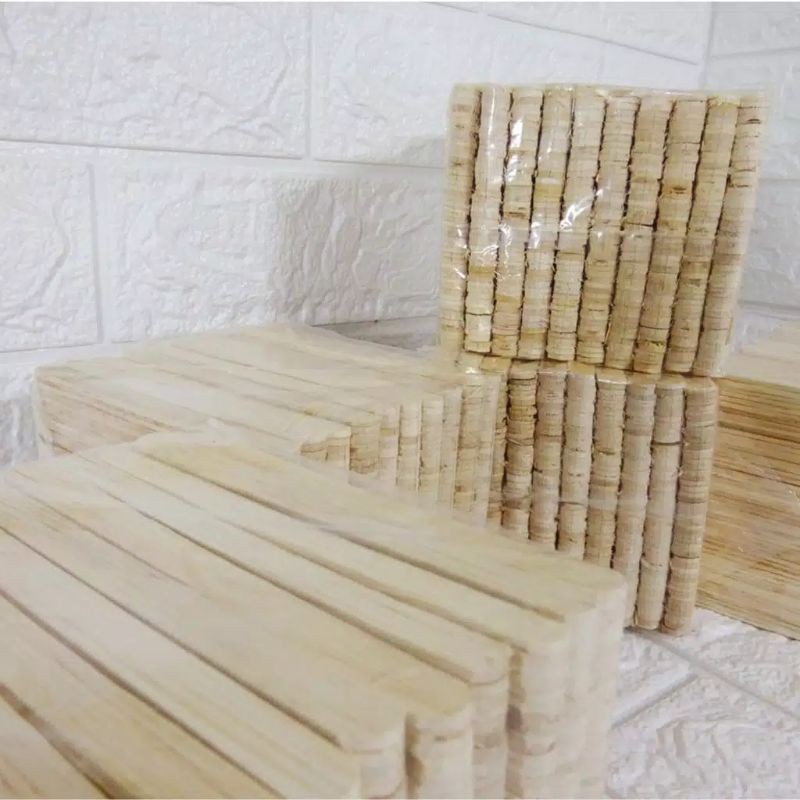 Stik Kayu 500 Pcs Bahan Kerajinan Tangan Craft Prakarya Anak Sekolah 10 Ikat 1 Set Bahan Bagus Shopee Indonesia