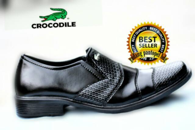 SEPATUPRIA [CROCODILE] HITAM FORMAL KERJA KANTORAN NIKAHAN KULIAH SANTAI DAN GAYA