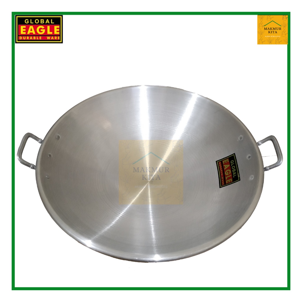 Wajan Penggorengan 26 28 30 32 35 38 41 46 50cm Aluminium Global Eagle / Wajan Aluminium Jawa