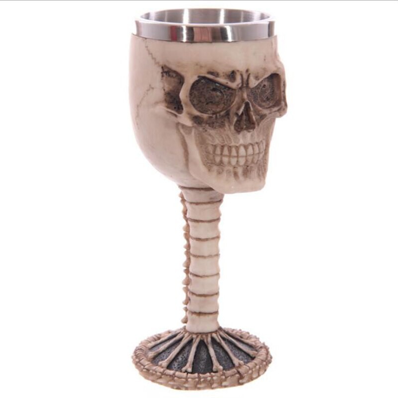 Creative Gothic Style Goblet Wine Mug Skull Palm Goblet Skull Mug Pterosaur Beer Cup 3D Solid