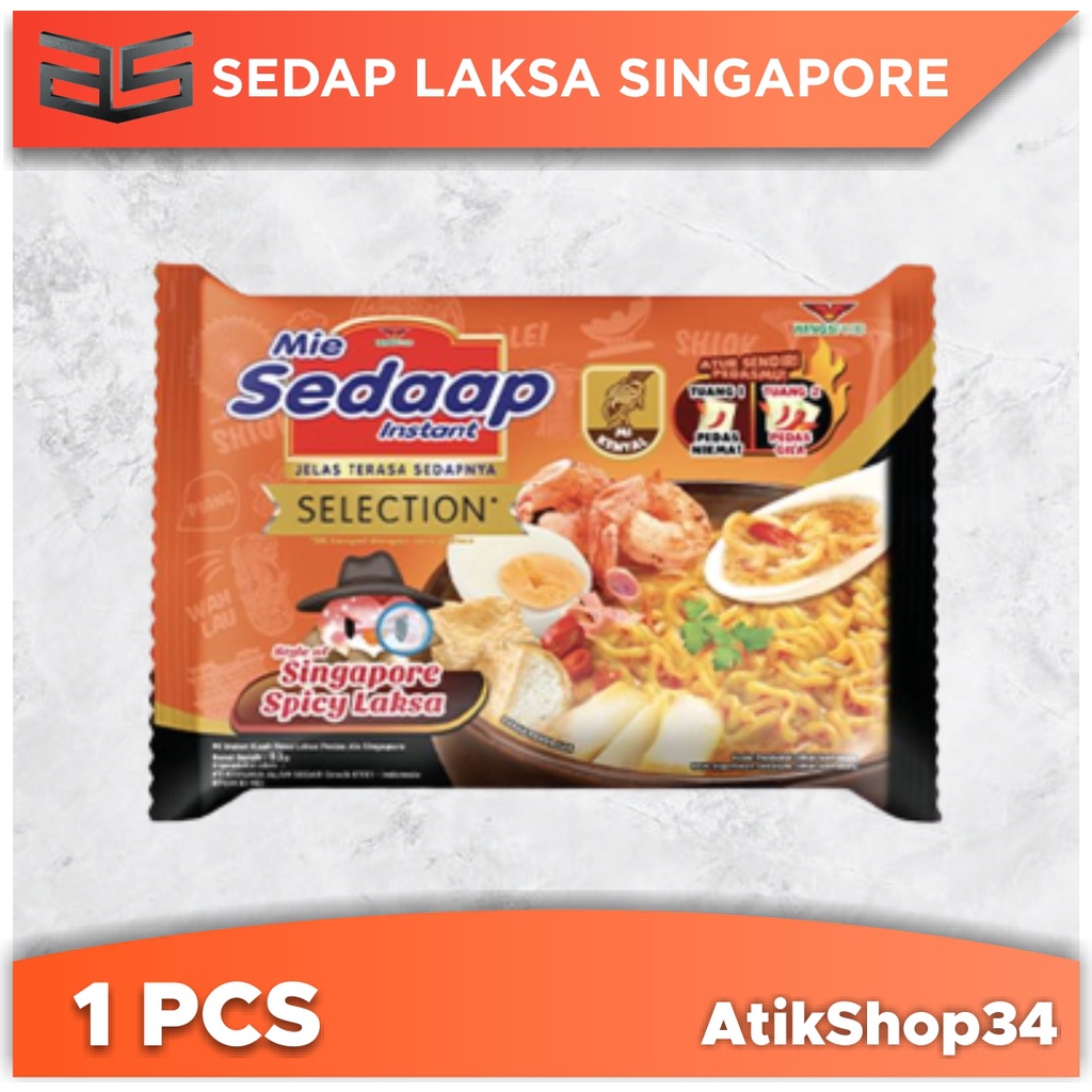 

SEDAP SINGAPORE SPICY LAKSA / MIE INSTAN RASA SINGAPORE SPICY LAKSA