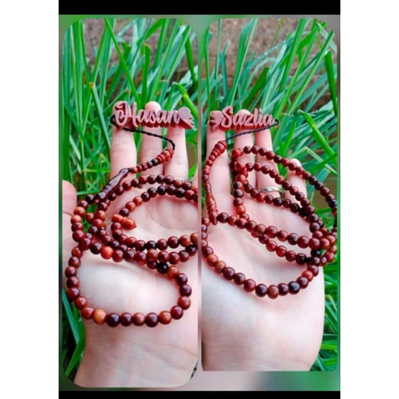 Tasbih Kaukah kokka Request Nama Ukir Nama 8mm - Asli Kalimantan