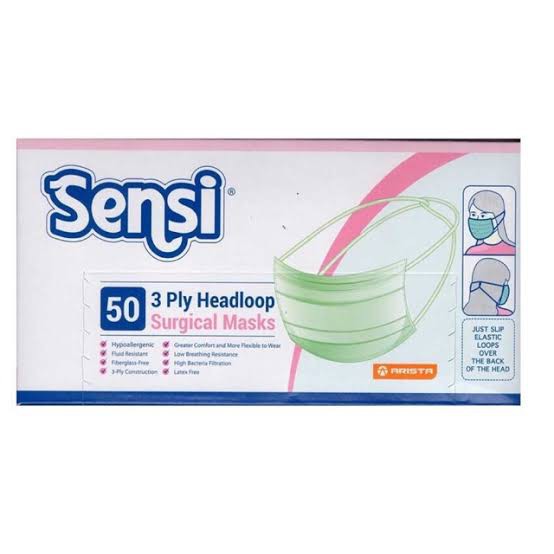 Masker Sensi Hijab / Masker Headloop Sensi / Headloop 3PLY Sensi 02