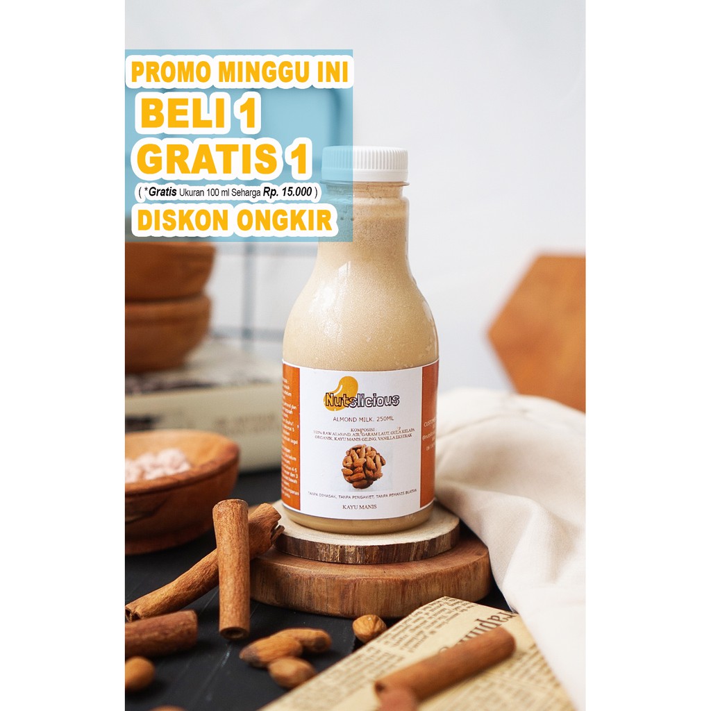 

SUSU ALMOND KAYU MANIS PREMIUM NUTSLICIOUS / ASI BOOSTER / ALMOND MILK KAYU MANIS