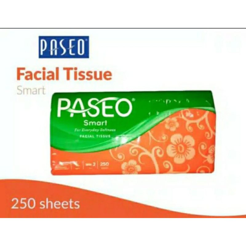 tissue / tisu paseo smart 250 sheets facial tissue