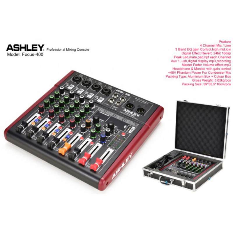 mixer audio Ashley focus 400 original 4 channel