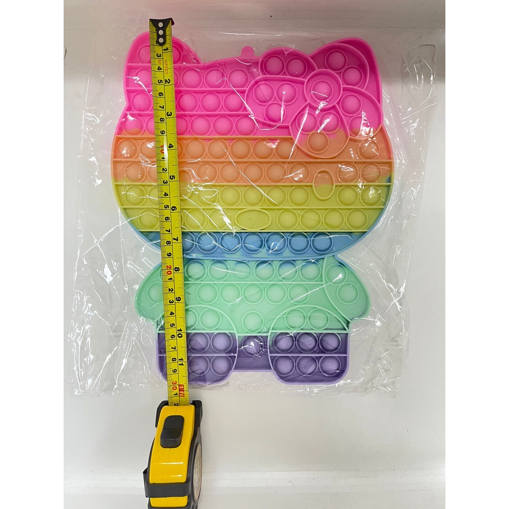 Fidget Toys Push POP IT / POPIT Mainan Anak Penghilang Stress Relieve Pop it Rainbow-Helokity Pastel 30CM
