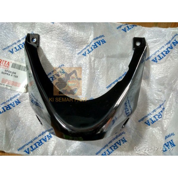 spoiler cover sambungan sayap bawah honda supra x 125 lama 2005 2006 non original warna hitam