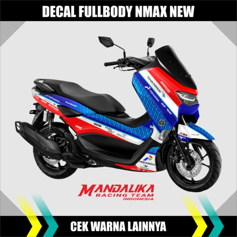 DECAL STICKER YAMAHA NMAX 2020/ STIKER FULL BODY NMAX 2020/ VARIASI PERTAMINA MANDALIKA