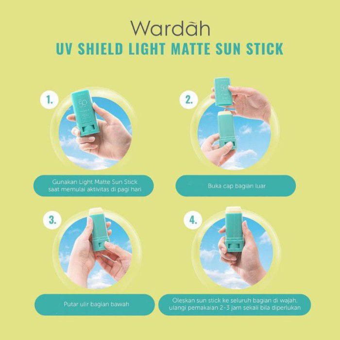 Wardah UV Shield Light Matte Sun Stick SPF 50 PA++++, 22gr