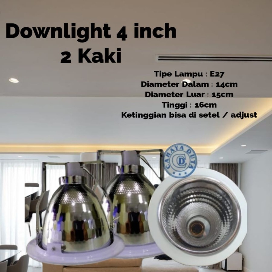 Jual Kap Fitting Lampu Downlight Inch Kaki Shopee Indonesia