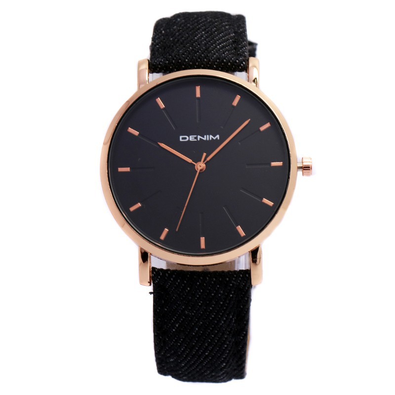 Wow DENIM JAM TANGAN CASUAL FASHION 001 PRIA   JAM TANGAN PRIA   STRAP KULIT Elegan