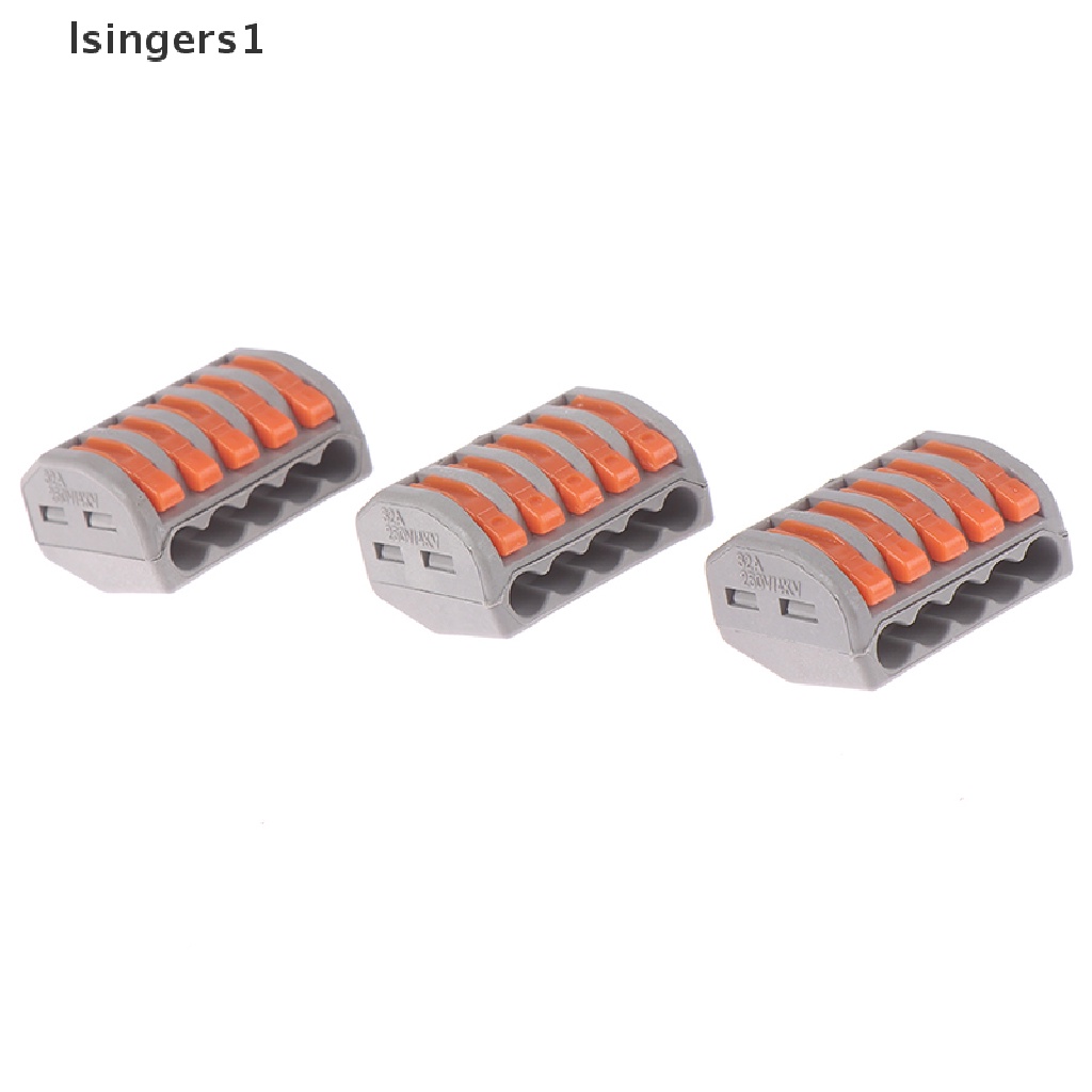 (lsingers1) Blok Terminal Sambungan Kabel Listrik 2 / 3 / 4 / 5 / 8 Way Reusable