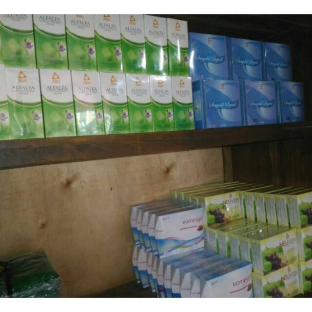paket promil neuven 2 box dan alfalfa 1 botol herbal bee
