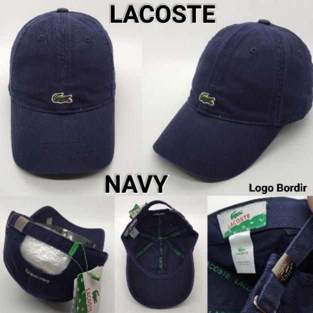 Topi Baseball golf lacoste import unisex cewek cowok branded - LC-02/Navy
