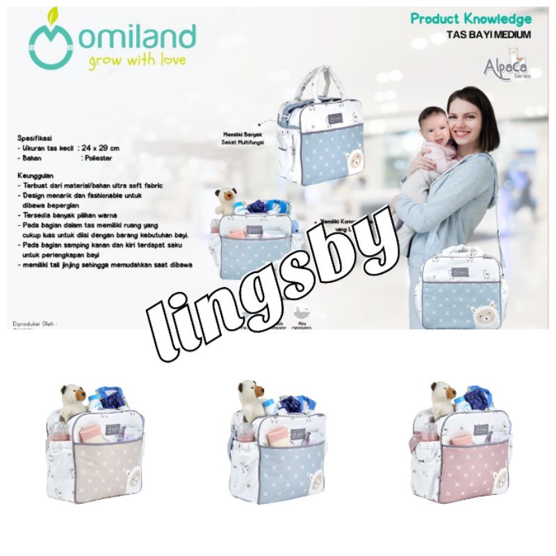 Omiland tas bayi alpaca series small/medium/jumbo