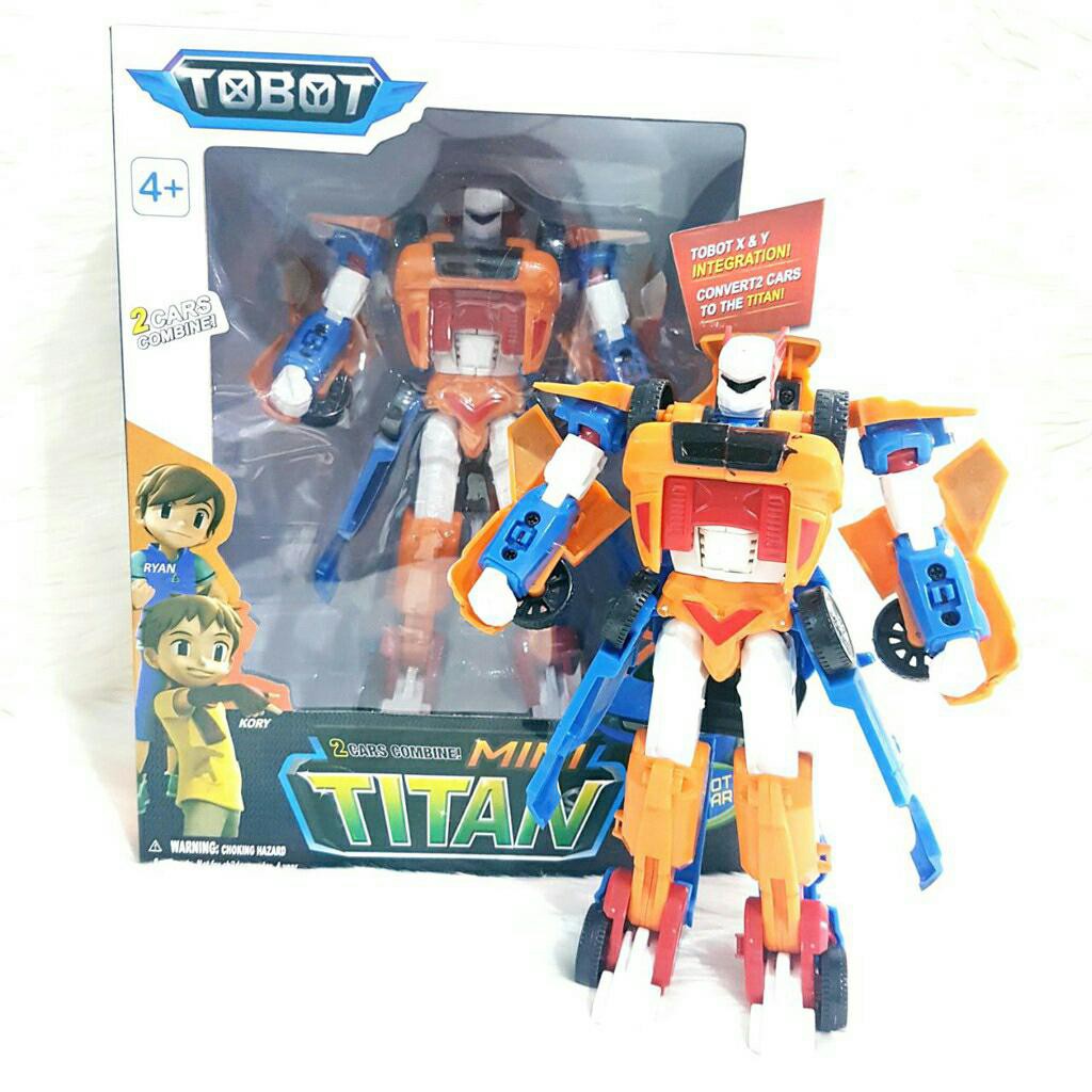 Mainan Tobot Titan 2 in 1 Transformer Robot jadi 2 mobil