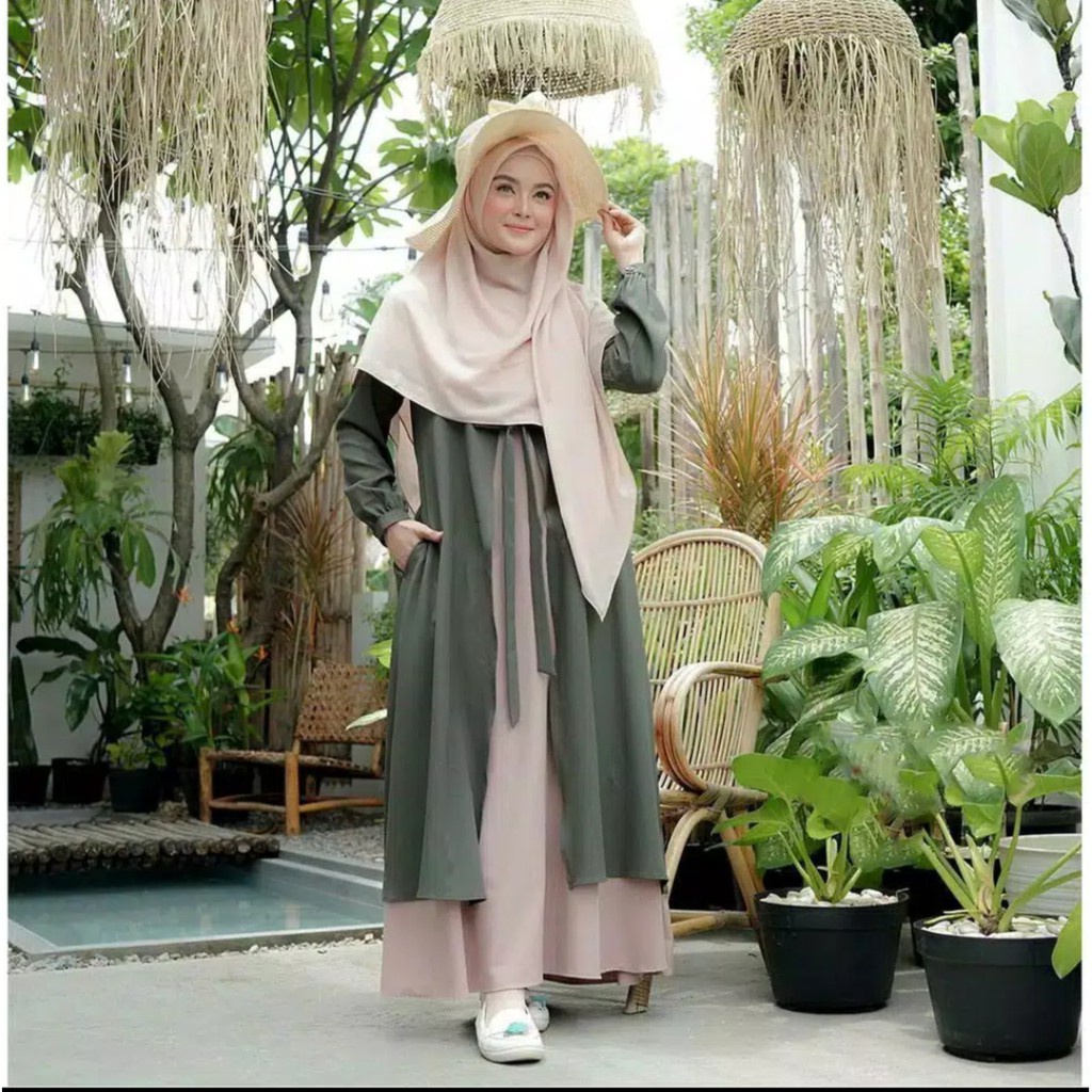 Gamis Sabyan Mufida | Gamis Wanita Remaja Muslim Terbaru SB9018