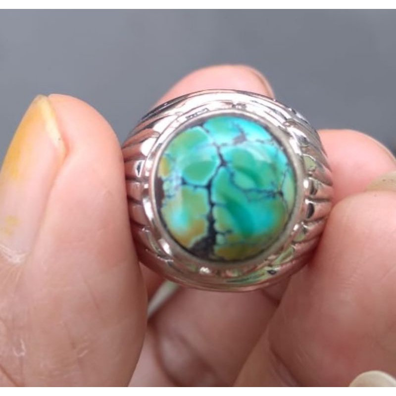 Natural Batu Pirus Hubei/Tibet Ceplok