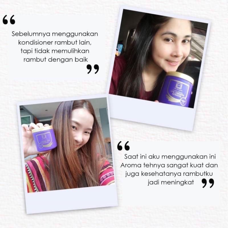 MASKER RAMBUT KERATIN / LAE SA LUAY SMOOTH SUPREME CHARCOAL SHAMPOO / HAIR SPA / KERATIN RAMBUT