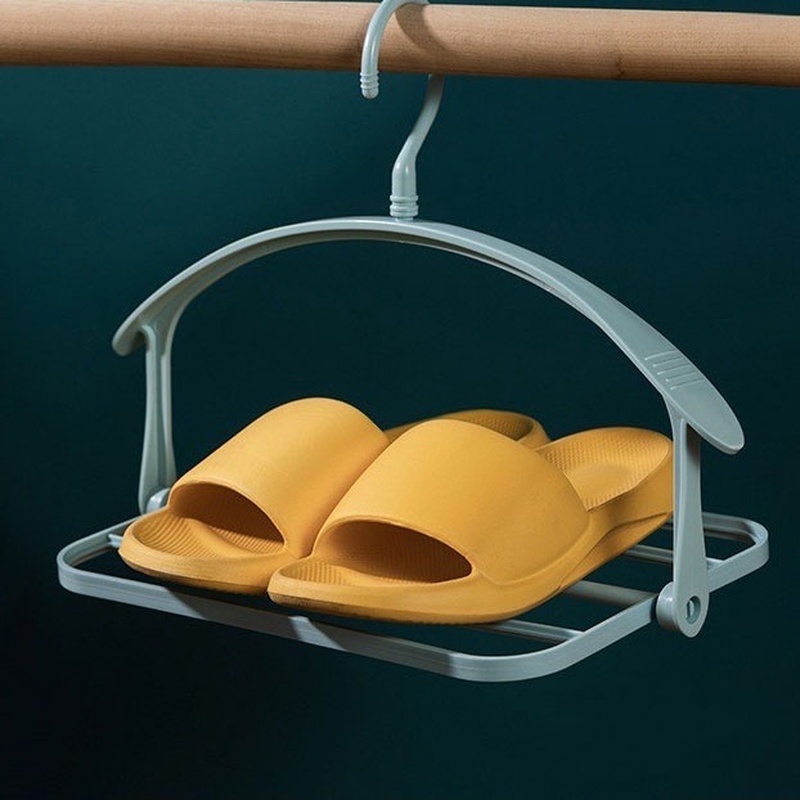 Rak Gantungan Baju / Celana / Sepatu Anti slip Tahan Angin Hemat Tempat Untuk Rumah / Asrama / Camping