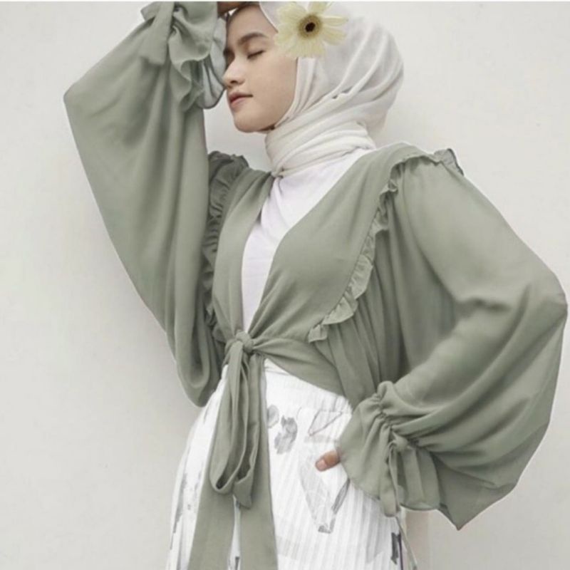 Aprilia outer crop polos fashion muslim wanita