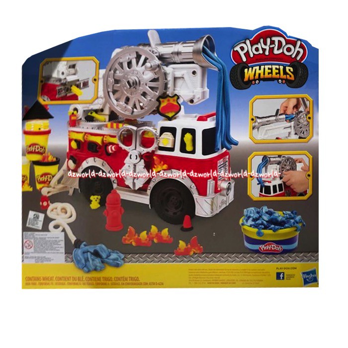 Play-doh Wheels Firetruck Mainan lilin Playdoh Mobil pemadam Kebakaran Blangwir