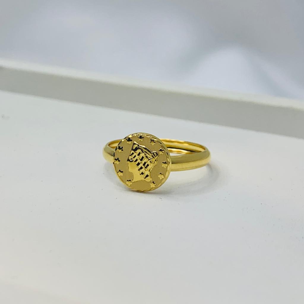 Cincin Koin Model Paun Pound Paon Emas Asli Kadar Cap 700 16K 70% 0,5gr 1gr SHB