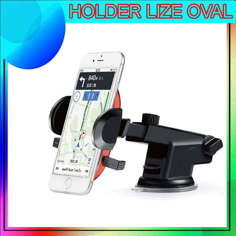 Phone Holder Mobil Panjang /Lize Oval /Lize Ventilasi /WN 1080 /Holder Spion Motor /Sepeda Jepit