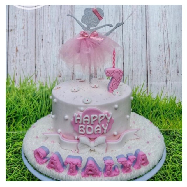 Topper Cake Ballerina Cute Tule / Hiasan Kue Ulang Tahun / Balerina Lucu