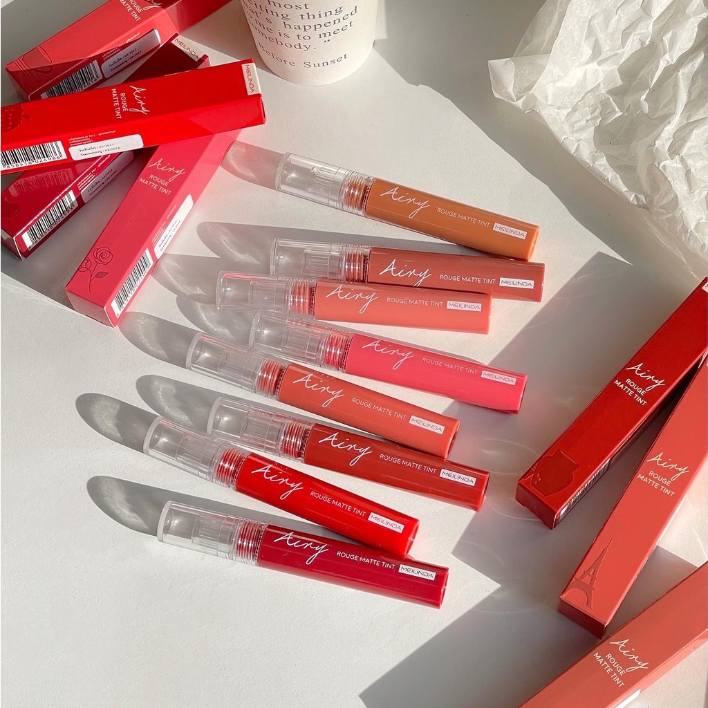 Meilinda Lip Airy Rouge Matte Tint MC2069 | Tidak Transfer | Lipstik Long Lasting