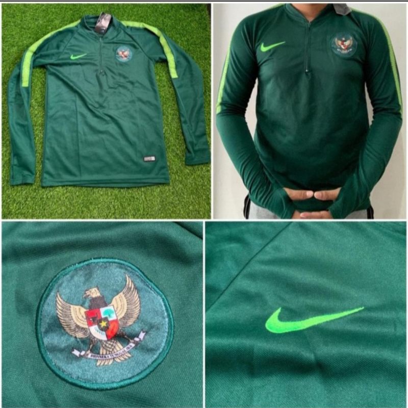 JAKET BOLA MIDLAYER TIMNAS INDONESIA HIJAU GRADE ORI