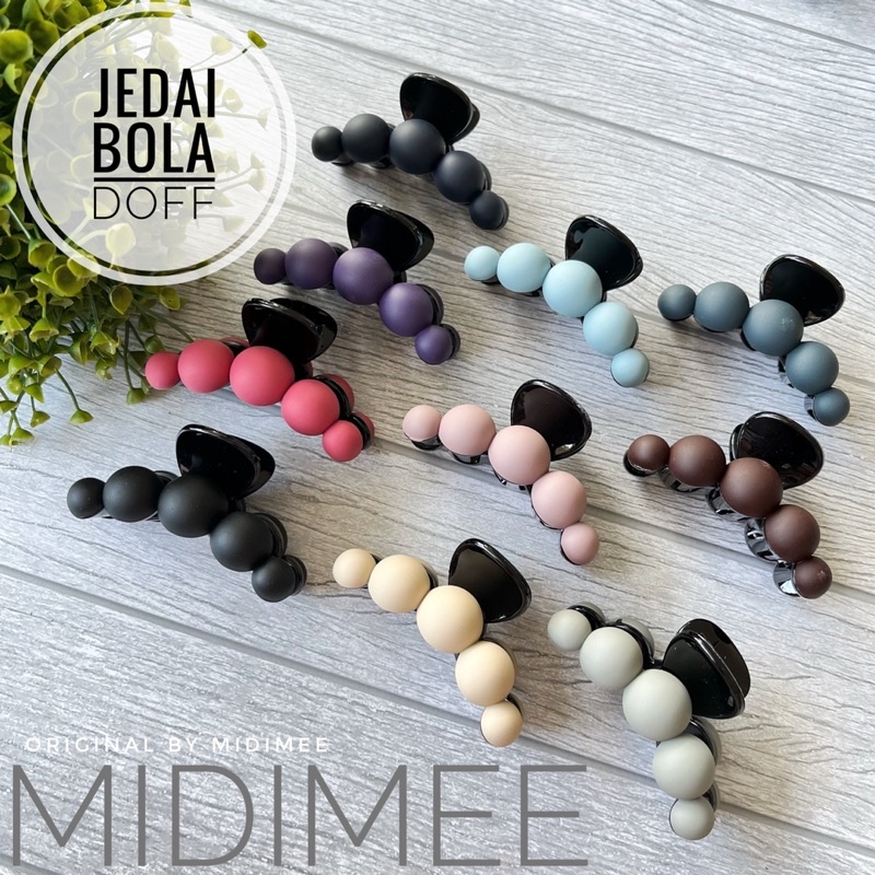 JEDAI BOLA DOFF KOREA - Jepit Salon 6.5cm Polos - Jepit Rambut Korea Matte Premium warna RANDOM