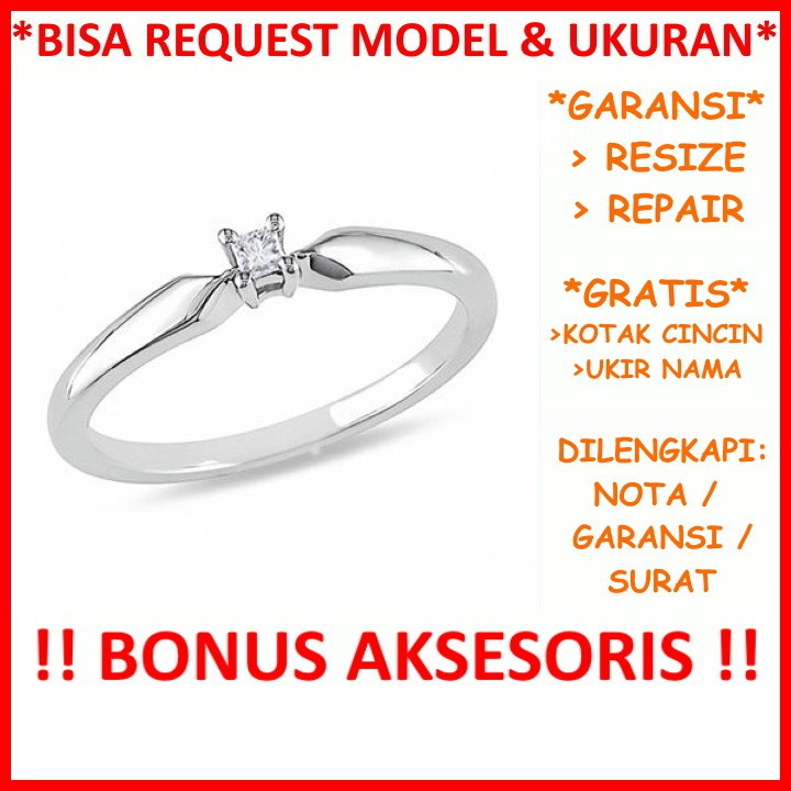 Bisa Pesan Model Garansi Silver Asli Gratis Ukir Nama Cincin Tunangan Perak Wanita Kawin Nikah Id88