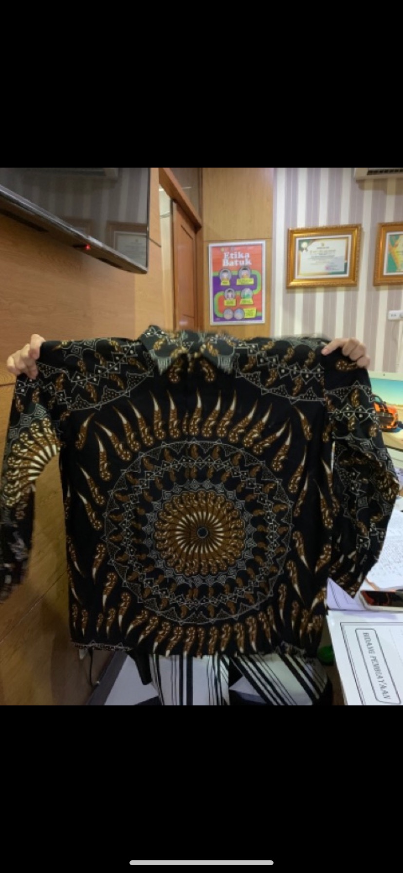 Kemeja Batik Pria Lengan Panjang Slim Fit Big Size M L Xl Xxl A Tasan Pria Jumbo Seragam Pernikahan