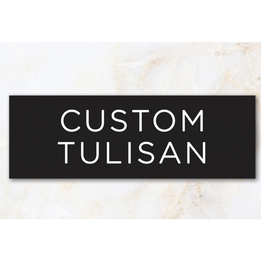 

Custom Sign Nama Ruangan | Custom Tulisan Sign Board Akrilik UV Print - Putih & Hitam