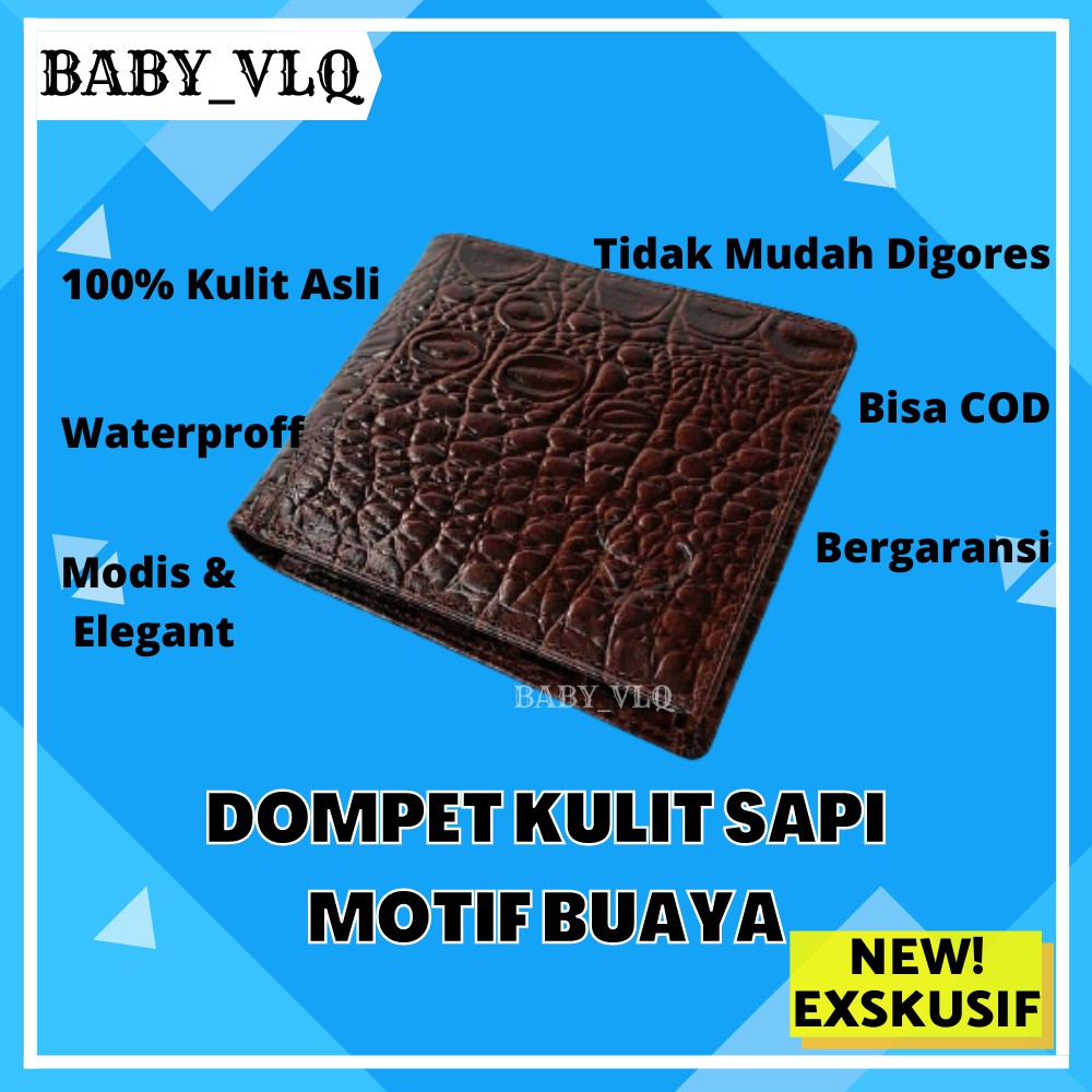 Dompet Pria Dompet Kulit Asli Dompet Kartu Lipat Pria Cowok Kulit Sapi Asli Fashion Original RR12