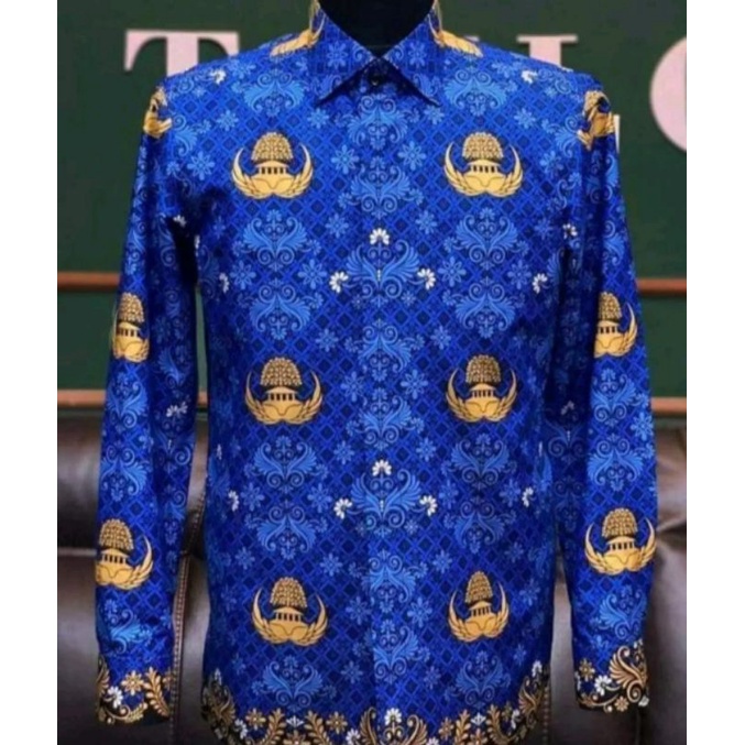 kemeja seragam korpri motif terbaru bahan katun non Puring adem nyaman dipakai