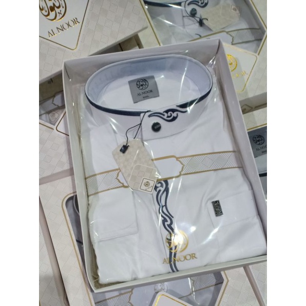 Jubah Al Noor Putih tangan polos dewasa