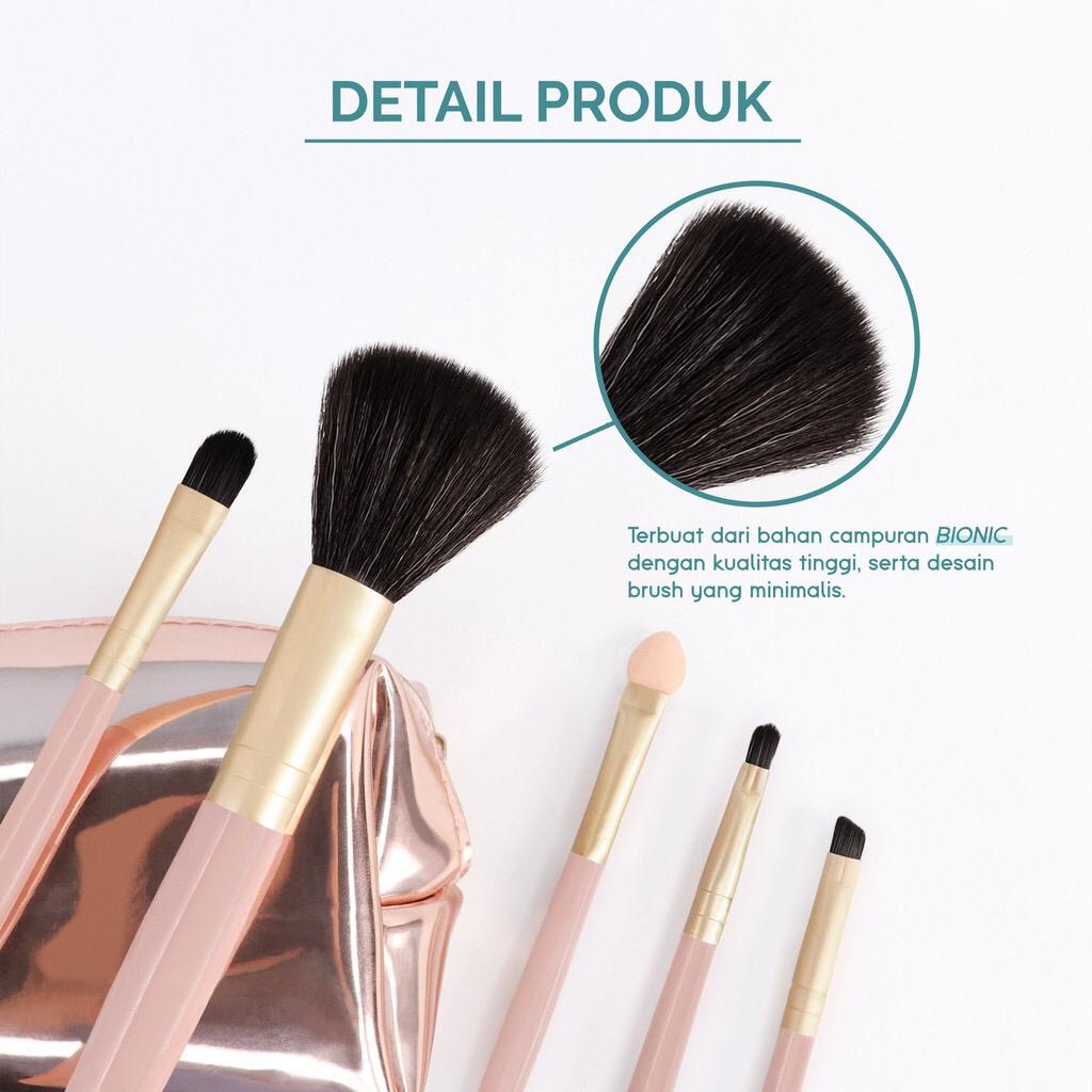 GLAMFIX Excellent Brush Set Make Up 5 Pcs _ Set Kuas Makeup | GLAM FIX Alat Kecantikan Make up by YOU