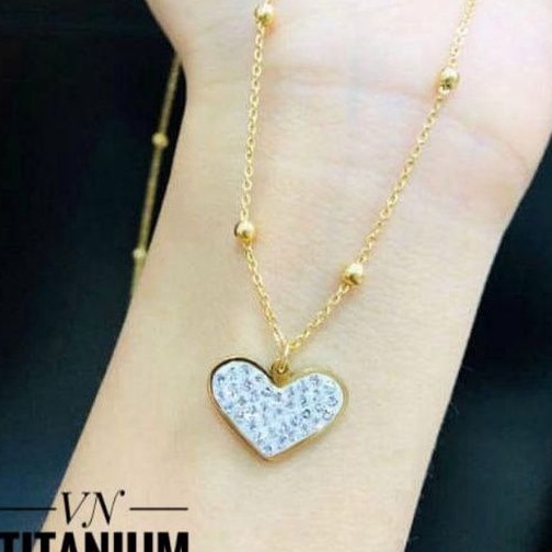 Titanium perhiasan kalung wanita i33