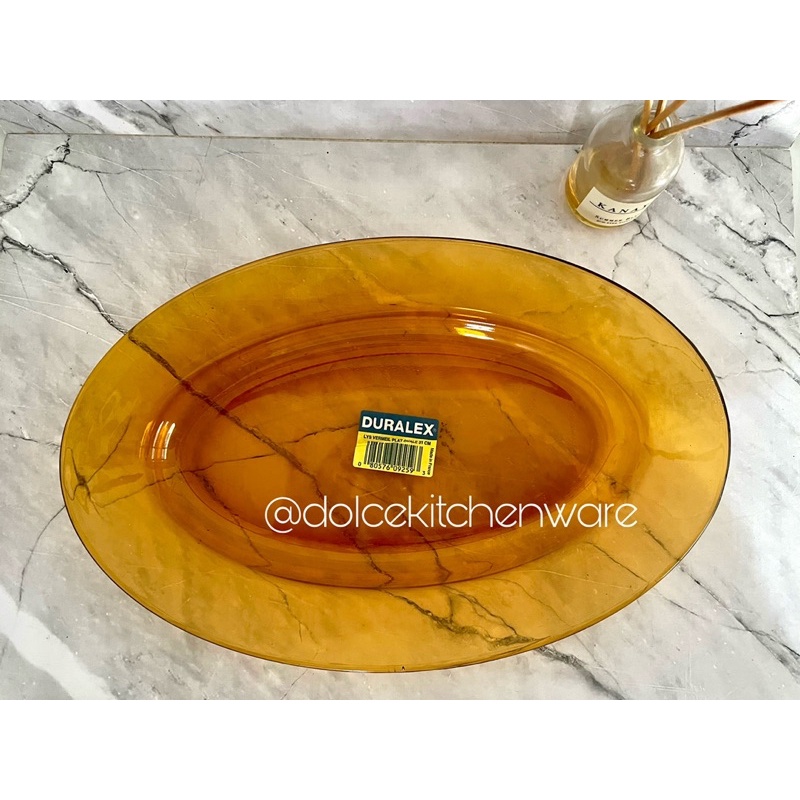 Piring Lodor Oval 31 cm Kaca Tebal Duralex Made in France