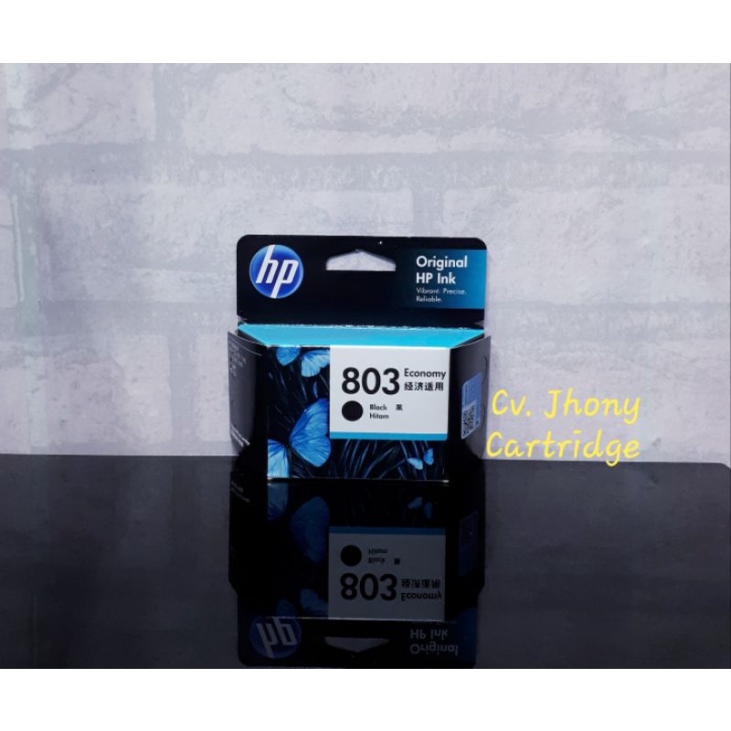 Tinta Cartridge HP 803 Hitam Black dan Warna Tri colour Original Asli