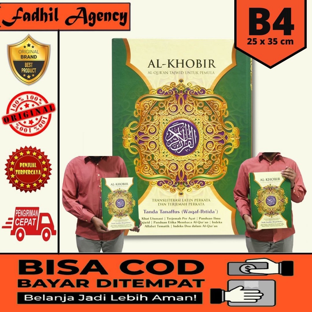 JUMBO - Alquran Al Khobir B4 Jumbo Terjemah Latin Huruf Besar Al Qur Alqur an Alqur'an Alkuran Kuran