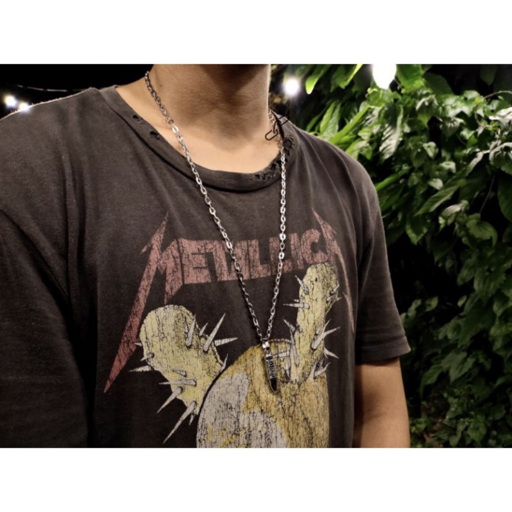 BISA COD Kalung Rantai Hip Hop HipHop Bandul Peluru Kalung Pria Kalung Cowok