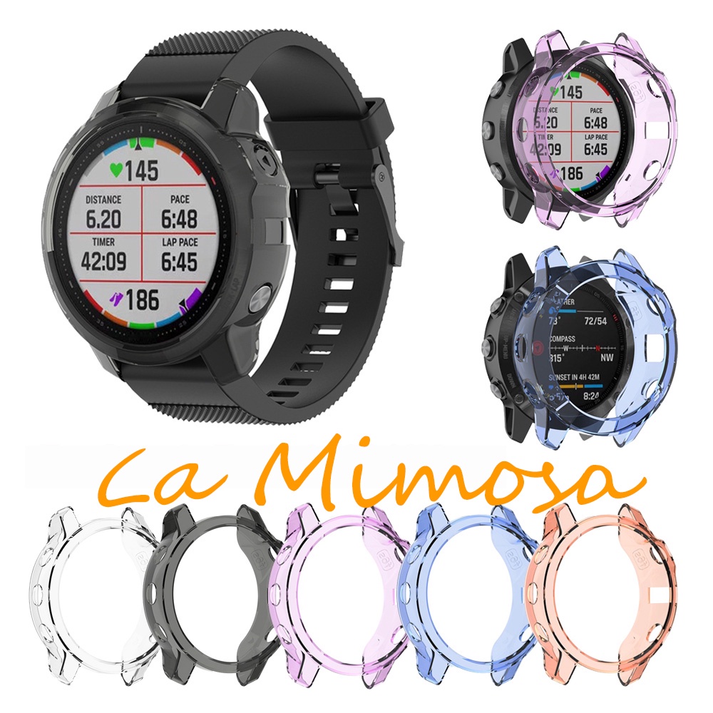 Case Cover for Garmin Fenix 6 Fenix 6 Pro Smart Watch -Transparant